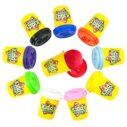 Kiddy Dough 10 Paquete de plastilina de Color – Construido en modelar y Esculpir Playset con 10 latas Individuales de 2 onzas