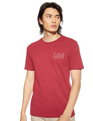 Lee Graphic Tee, Camiseta Hombre, Rojo (Faded Red Leo), Small