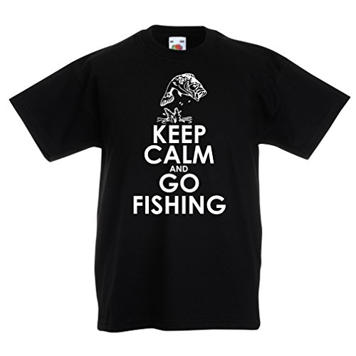 lepni.me Camiseta para Niño/Niña Ropa de Pesca Regalo Gracioso Pescador Citas de Humor (7-8 Years Negro Multicolor)