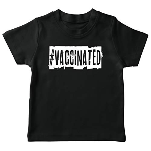 lepni.me Camiseta para Niños Vacunados Divertido Eslogan de Concienciación sobre la Seguridad de 2021 (3-4 Years Negro Multicolor)