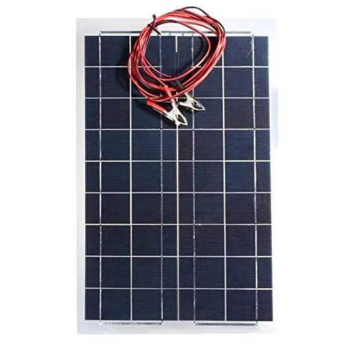 LERDBT Los Paneles solares monocristalinos Dispositivo Cargador de batería de 12V 30W el Panel Solar Semi Flexible para Acampar en Barco caravanas (Color : Black, Size : 40w)