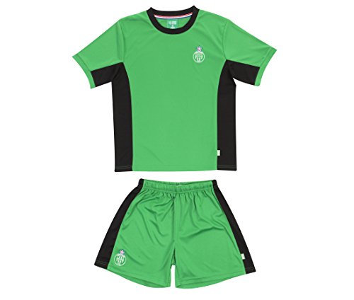 Licence Officielle AS Saint Etienne - Camiseta de Manga Corta y pantalón Corto para niño, Niños, Verde, 6 años