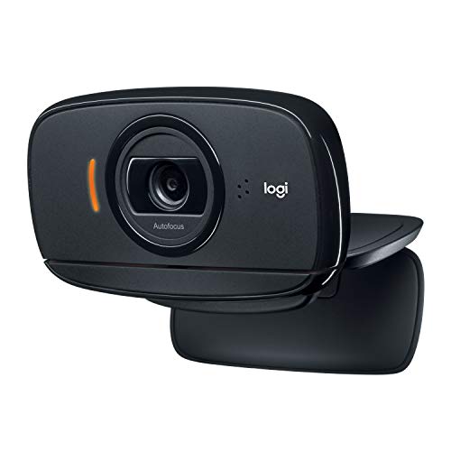 Logitech C525 Portable HD Webcam con enfoque automático rápido y diseño giratorio de 360 grados - Negro