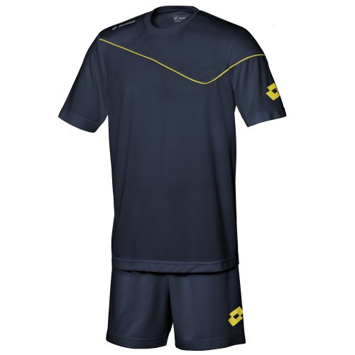 Lotto - Equipacíon/Conjuto Camiseta de Manga Corta-pantalón de Futbol para Hombre (LB) (Azul Marino)