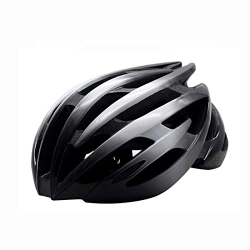 LXJ Casco de ciclismo para hombre, cómodo, transpirable, casco de bicicleta de carretera, totalmente formado, color negro y blanco