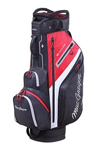 MacGregor MACTEC 15 Series - Bolsa para Carrito de Golf Resistente al Agua, Color Negro/Rojo, Talla única