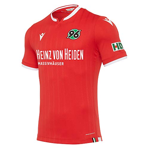 Macron Hannover 96 Authentic Liga - Camiseta de fútbol para adulto (primera equipación 2020/21), Unisex adulto, MS20.H96.1010, rojo/blanco, xxx-large