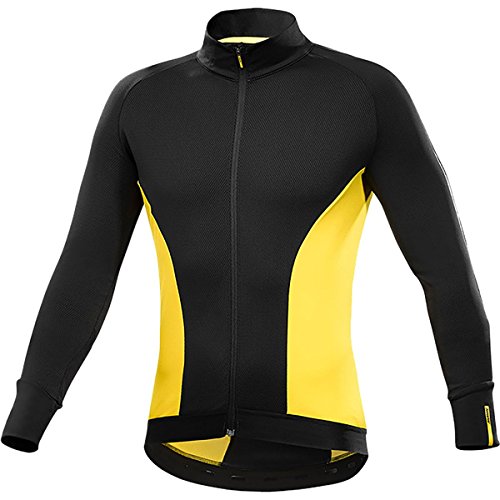 Mavic Cosmic Elite - Camiseta térmica de invierno para bicicleta, color negro/amarillo 2018, talla XL (54/56)