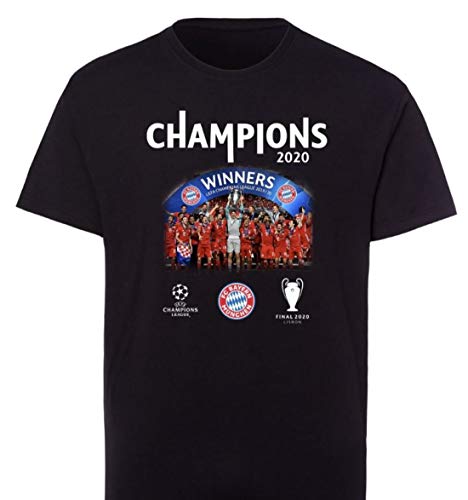 Meisterschaft Triple 2020 - Camiseta de fútbol del Bayern Múnich con diseño de campeones de Europa y pegatina de Múnich Forever