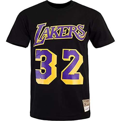Mitchell & Ness NBA Magic Johnson L.A. Lakers Name & Number - Camiseta Negro M