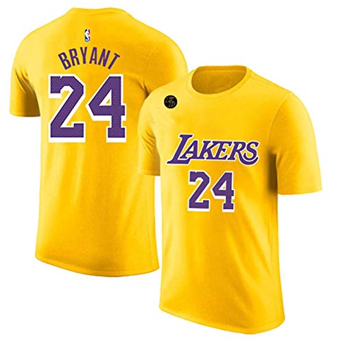 NBA Kobe Bean Bryant # 24 Camiseta de Manga Corta de algodón para Entrenamiento Deportivo para Hombre