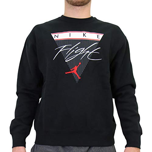 Nike Camiseta Jordan Flight de cuello redondo para hombre, color negro, XL