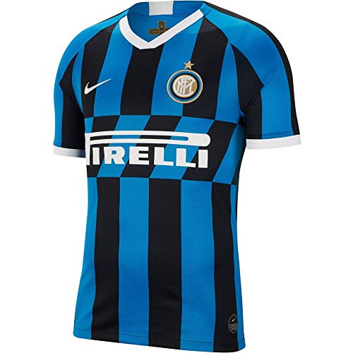 NIKE Inter Milan 2019/20 Stadium Home Camiseta de Manga Corta, Hombre, Multicolor (Blue Spark/White), S