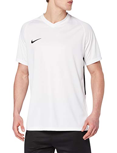 NIKE M NK Dry Tiempo Prem JSY SS Camiseta, Hombre, Blanco (White/Black), XL