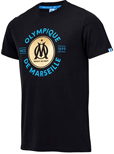 Olympique de Marseille - Camiseta oficial para hombre, talla, Hombre, Negro , large