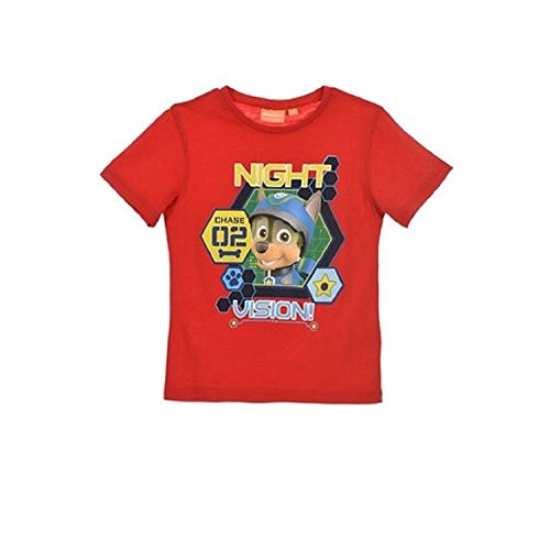Patrulla Canina Night Vision - Camiseta de manga corta para niño (5 años), color rojo