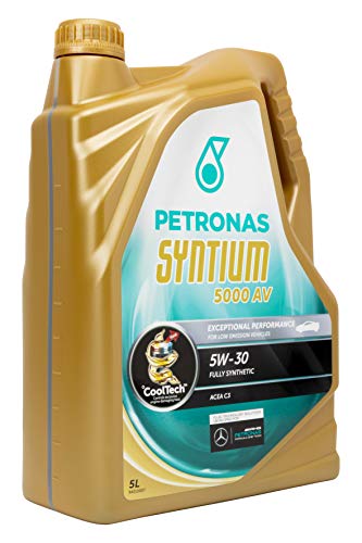 Petronas 18135019 Aceite DE Motor SYNTIUM 5000 AV 5W30 5 litros, Negro, Estandar