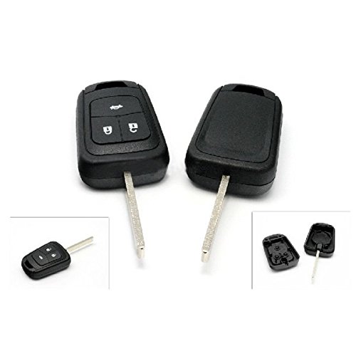 Pro-Plip - Carcasa para llave de coche compatible con Chevrolet Aveo Cruze Camaro Sonic Malibu Volt Spark Equinox 3 botones