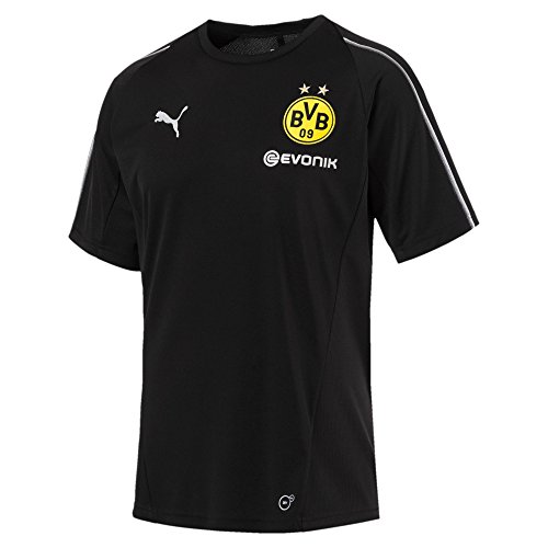 PUMA Camiseta de Entrenamiento para Hombre del Borussia Dortmund con Logotipo del patrocinador, Hombre, Camiseta de Entrenamiento, 753358, Puma Black, Large