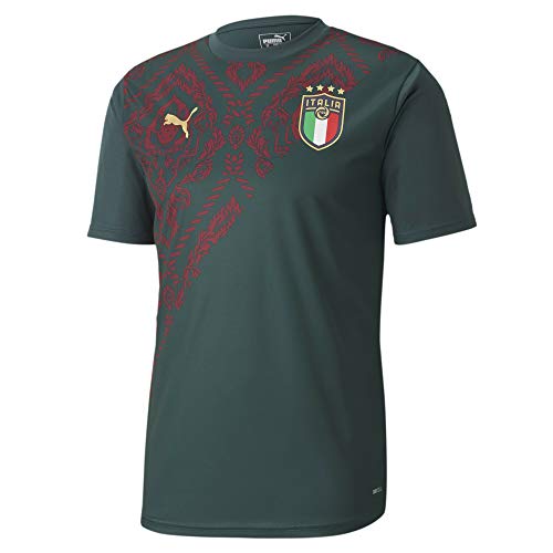 PUMA FIGC Stadium Third Jersey Camiseta, Hombre, Ponderosa Pine-Cordovan, L