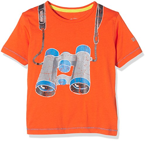 Regatta Bobbles Camiseta Chico - Magma/Naranja, Talla 9-10