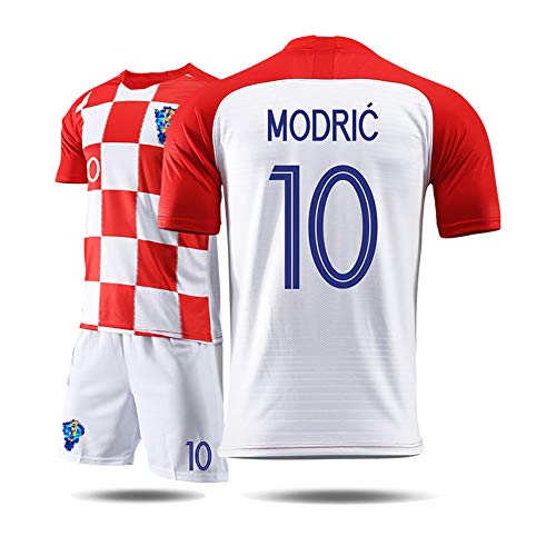 ropa de fútbol para hombres, Modric Mandzukic Kramaric Rakitić Soccer Fan Jersey Kit, conjunto de uniformes de Croacia de la Copa Mundial 2018 (local y visitante), camiseta y pantalones cortos y cal