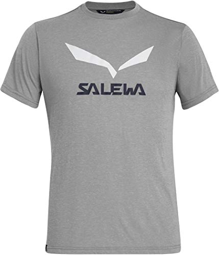 SALEWA Solidlogo Camiseta, Hombres, Gris, 44/XS