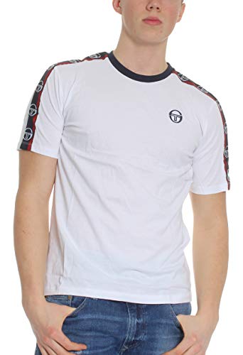 Sergio Tacchini DAHOMA SAM9238315 - Camiseta para hombre, color gris y azul marino Blanco XXL
