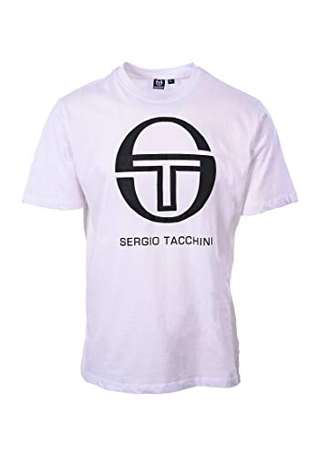 Sergio Tacchini Iberis - Camiseta para hombre blanco/negro XXXL