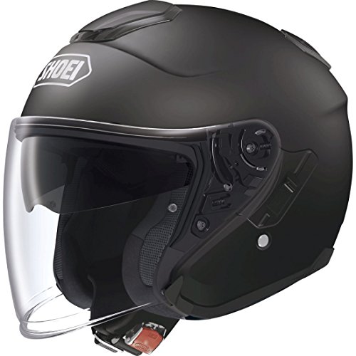 Shoei J-Cruise - Casco de moto negro mate con visera abierta, color negro - talla L