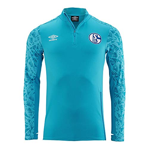 UMBRO FC Schalke 04 - Camiseta de entrenamiento (media cremallera), color turquesa