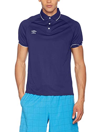 UMBRO Torch Camiseta Polo de Tenis, Hombre, Azul Marino Oscuro, XL