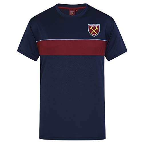 West Ham United FC - Camiseta Oficial de Entrenamiento - para Hombre - Poliéster - Azul Marino - M