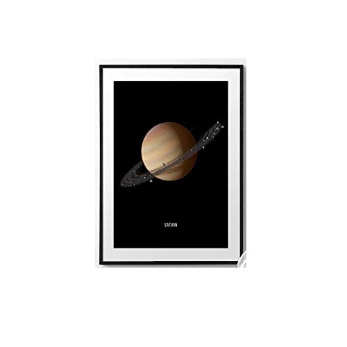 WJWGP Tierra Venus Pared Arte Luna Marte Saturno Urano Planeta NóRdico Poster Y Impresiones Abstracto Lienzo Pintura para Sala Decoracion Cuadros 30x40cm No Marco