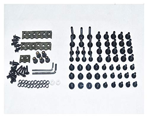 XIAOZHIWEN Tornillos de carenado Completo CNC Tornillos de carrocería Kit de Tuercas para BMW S1000R F700GS R1200R G310GS R1200GS Durable (Color : Black)