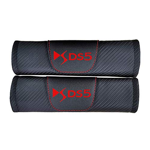2 Piezas Fibra Carbono Coche Cinturón Seguridad Almohadillas Protectoras Hombro para Citroen DS5 All Models, Amortiguador Protectores Estilo Carreras