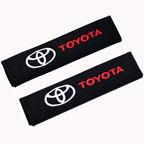 2pcs Protectores de hombro para cinturón almohadillas de cinturón de seguridad Toyota Logo