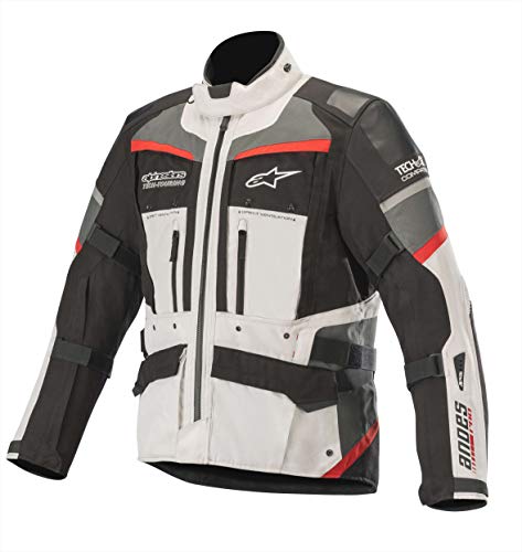 Alpinestars Chaqueta moto Andes Pro Drystar Jacket Tech-air Compatible Light Gray Black Dark Gray Red, Gris/Negro/Rojo, XL