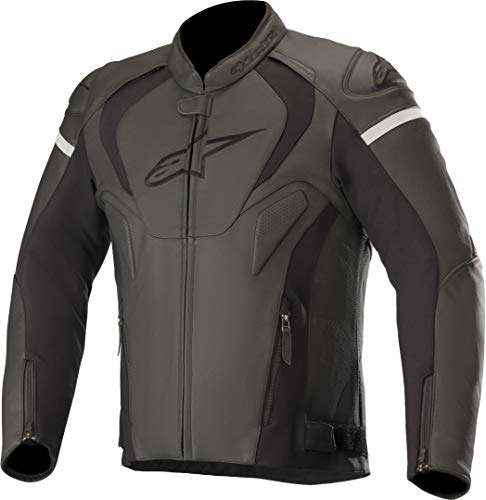 Alpinestars Chaqueta moto Jaws V3 Leather Jacket Black, Negro/Negro, 50 (31010191100-50)
