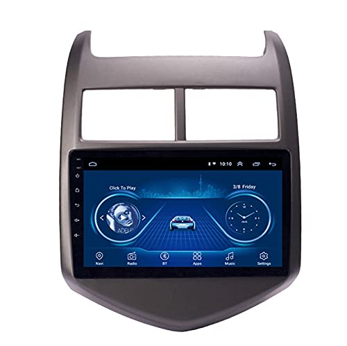 Android 10.0 8 Core Car stereo radio de navegación por satélite FM AM Autoradio 2.5D Pantalla táctil para Chevrolet AVEO SONIC 2011-2013 Navegador GPS Bluetooth WIFI GPS USB SD p(Color:WIFI 1G+16G)
