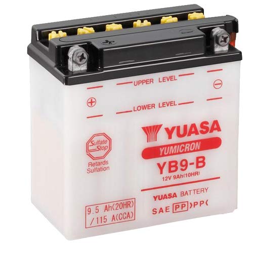 Batería Yuasa YB9-B de B, 12 V/9Ah (Dimensiones: 138 x 77 x 141) para Piaggio/Vespa Liberty 50 (4T) Año de Construcción 2009