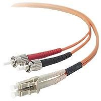 Belkin F2F202L0 - Cable de Fibra óptica dúplex (2 m, Conectores LC/ST, 62.5/125, OM1), Naranja