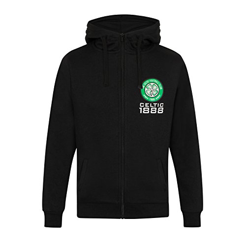 Celtic FC - Sudadera oficial con capucha y cierre de cremallera - Para hombre - Forro polar - 3XL