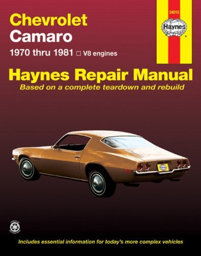 Chevrolet Camaro V-8, 1970-81 Owner's Workshop Manual by J. H. Haynes (1-Sep-1988) Paperback