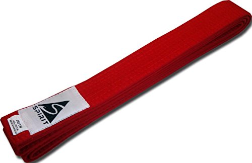 Cinturones de artes marciales de Spirit, color rojo, tamaño 280 cm