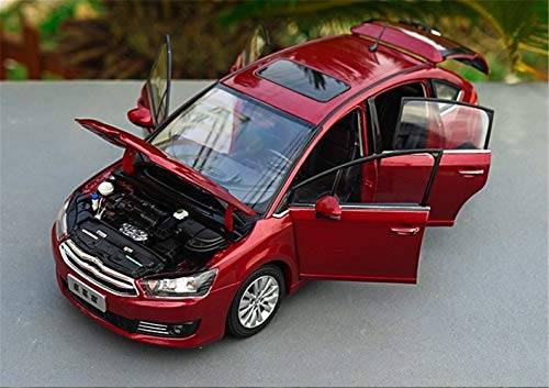 Coche Modelo a Escala 1:18 para Citroen para C-Quatre Hatchback Simulation Mini Model Modely Diecast Model Car Toy Toy Collection (Color : Red)