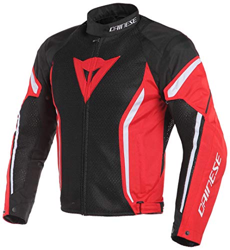 Dainese Air Crono 2  textil para moto chaqueta negro/rojo/blanco (UE nos 58/48)