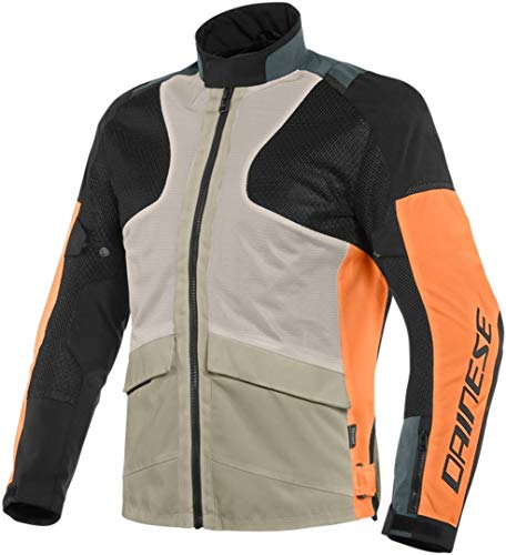 Dainese Air Tourer - Chaqueta textil para motociclista, color negro y naranja