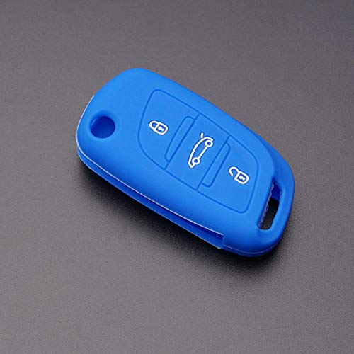 DkeBEI Silicone Rubber Car Key Fob Cover Case Shell Shirt Flip Modified Remote Protected,For Citroen C2 C3 C4 Coupe VTR Berlingo C6 C8