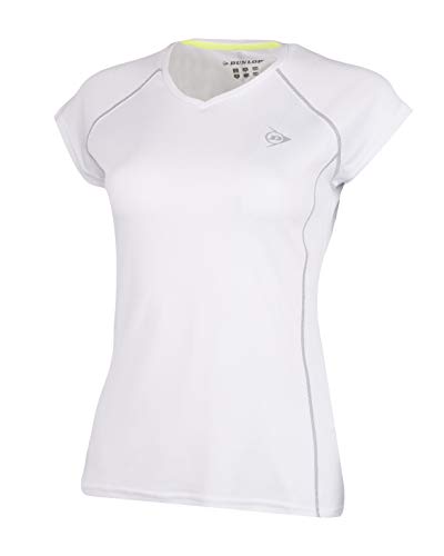 Dunlop 71363 Camiseta, Womens, Blanco, S